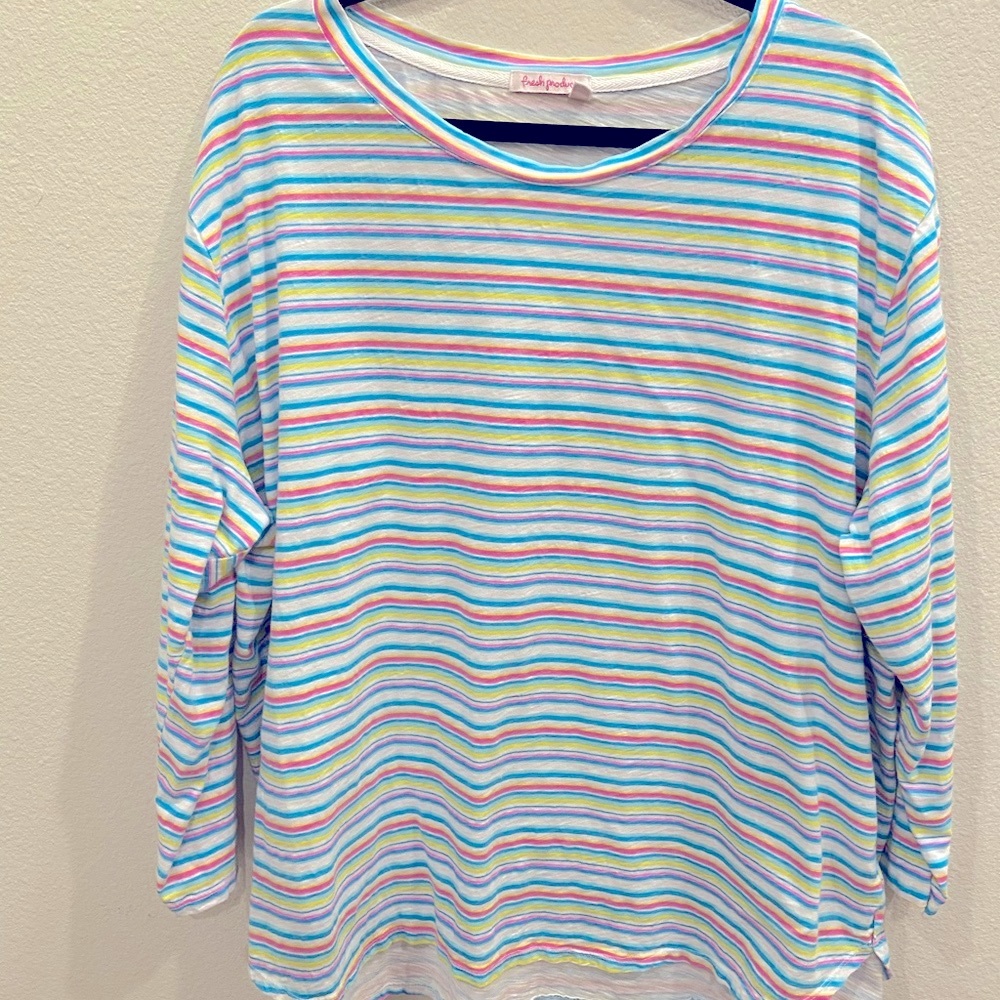 FRESH PRODUCE 3X Long Sleeve Cotton Knit Top